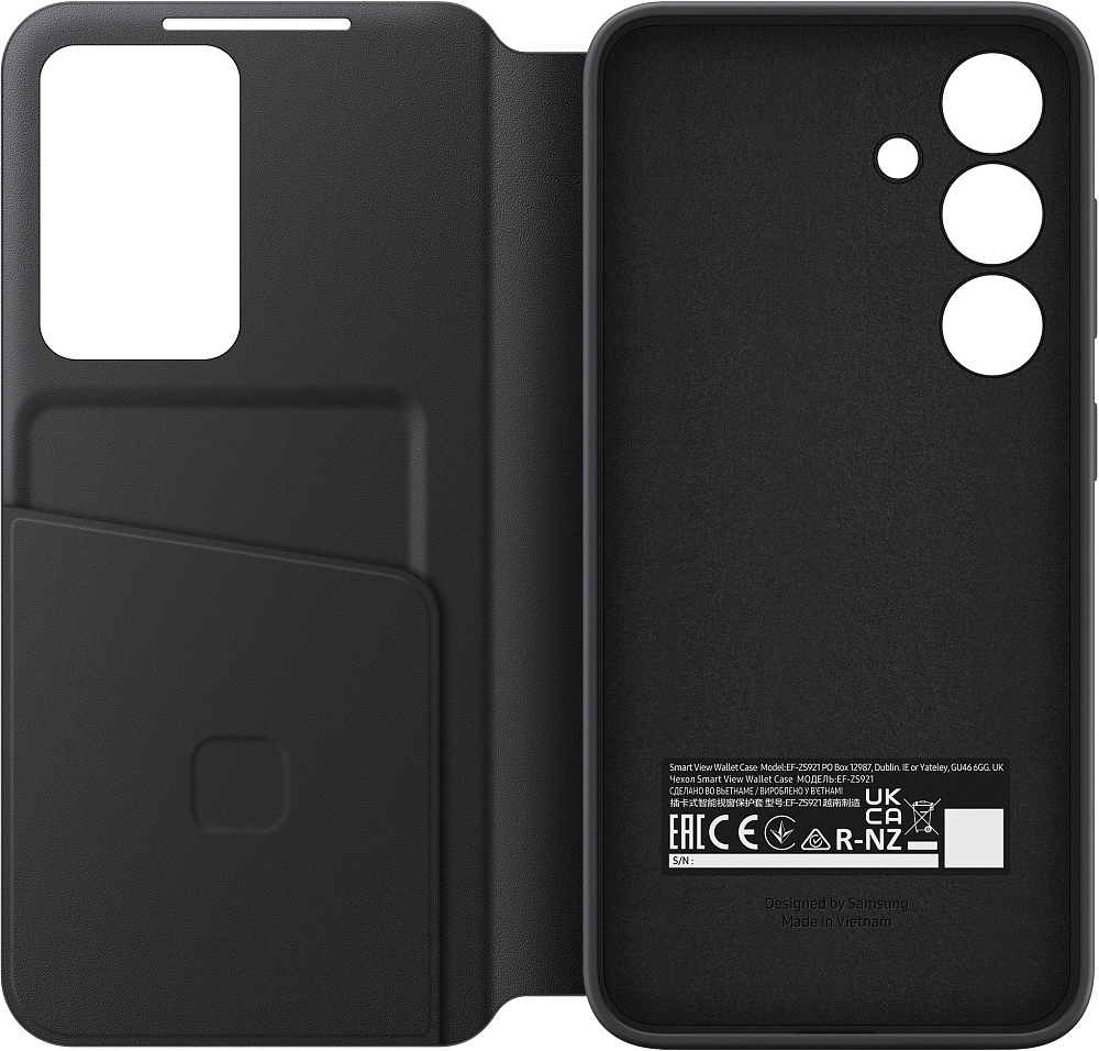 Чехол-книжка Samsung Smart View Wallet Case S24 черный EF-ZS921CBEGRU - фото 5