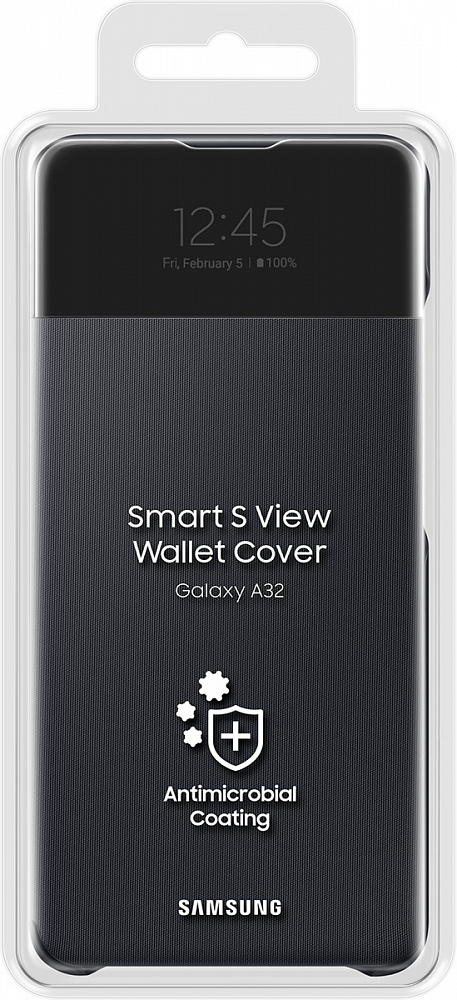 Чехол Samsung Smart S View Wallet Cover для Galaxy A32 черный EF-EA325PBEGRU - фото 5