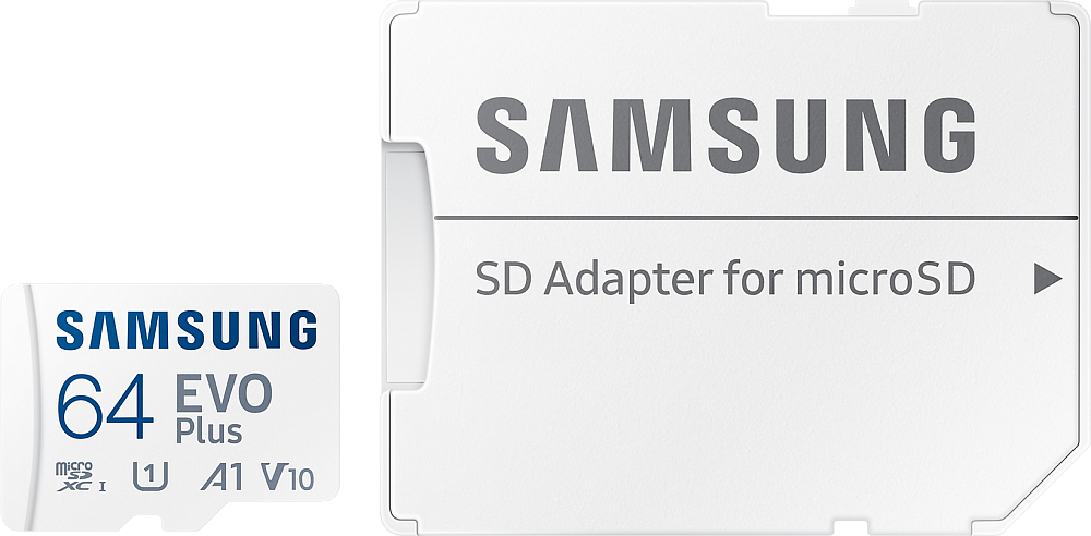 Карта памяти Samsung MicroSDXC 64Гб EVO Plus CL10 с адаптером белый фото 5