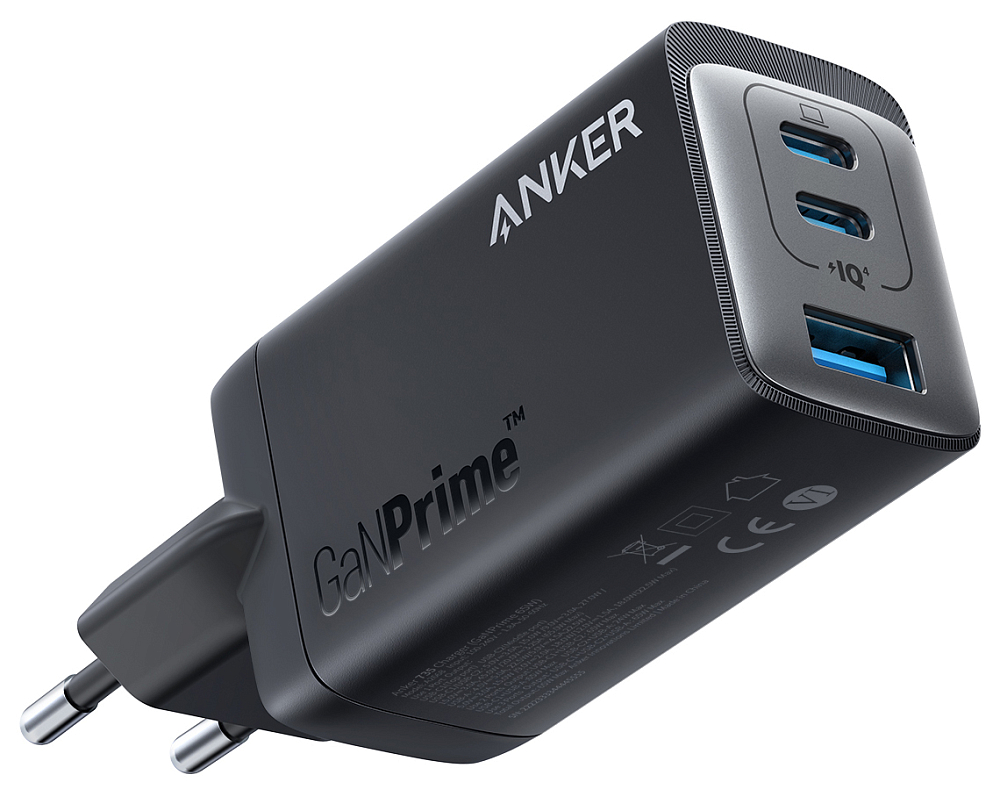 Сетевое зарядное устройство Anker СЗУ Anker PowerPort Prime 2USB-C+USB-A, GaN, 65Вт черный ANK-A2668311-BK