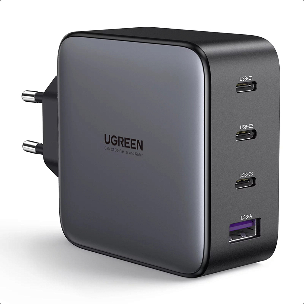 Сетевое зарядное устройство UGREEN CD226 USB-A+3xUSB-C, 100 Вт серый 40747_