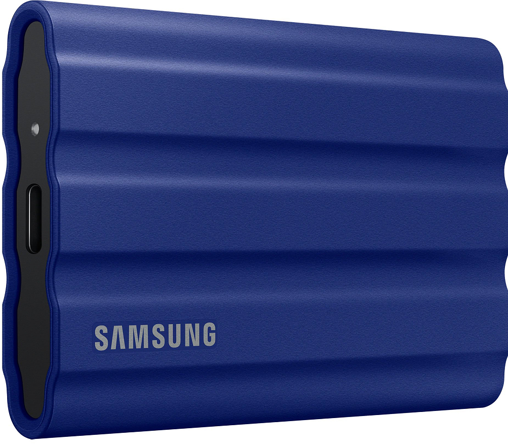 Внешний накопитель Samsung T7 Shield 1 ТБ синий MU-PE1T0R/WW MU-PE1T0R/WW - фото 2