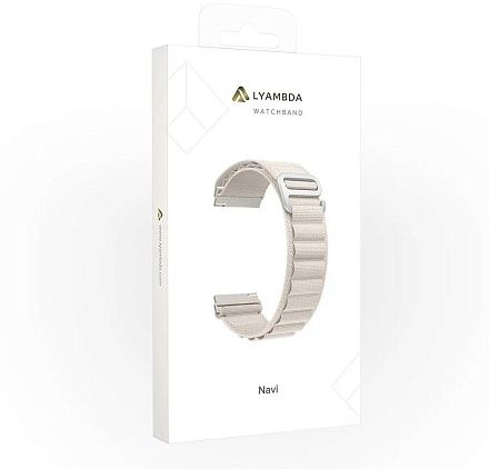 Ремешок LYAMBDA Navi для часов 20 мм светло-бежевый Фото 2