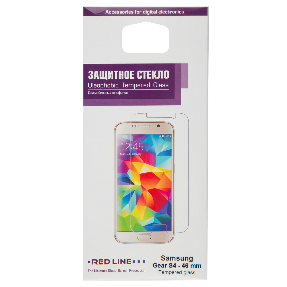 Защитное стекло Red Line для Gear S4 46 мм tempered glass прозрачный