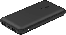 Внешний аккумулятор Belkin + кабель USB-A - USB-C, 10000 mAh черный