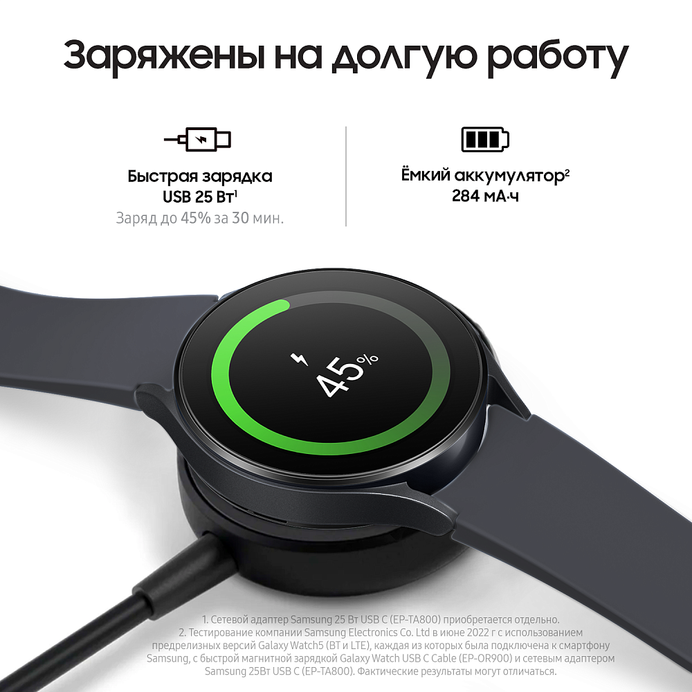 Смарт-часы Samsung Galaxy Watch5, 40 мм графит SM-R900NZAACIS - фото 10