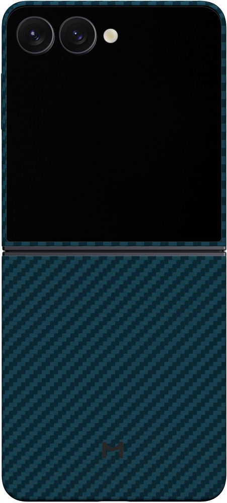 

Чехол Magssory Aramid Case для Galaxy Z Flip7, кевлар синий, Aramid Case для Galaxy Z Flip7, кевлар синий