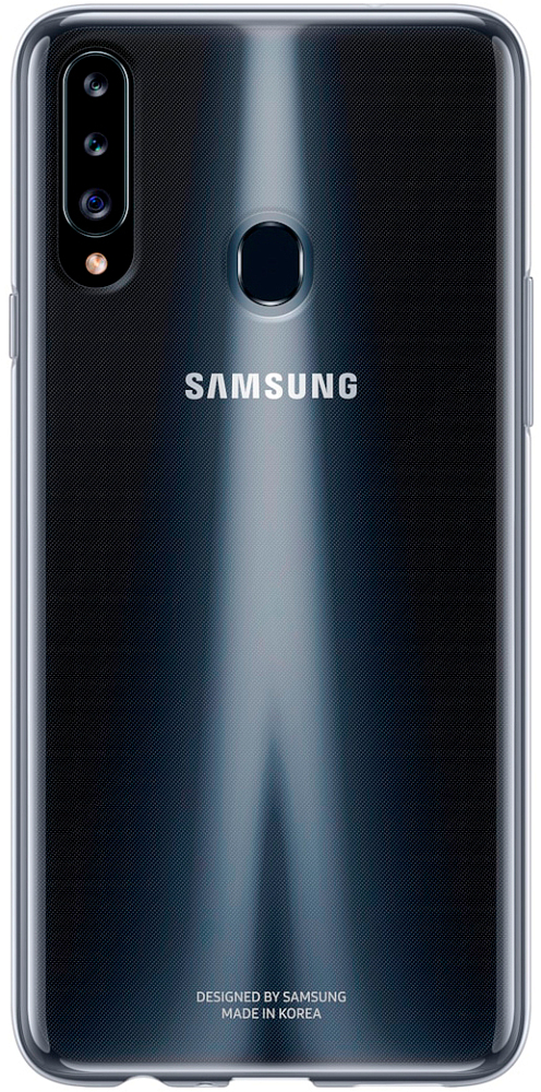 Чехол Samsung Clear Cover для Galaxy A20s прозрачный EF-QA207TTEGRU - фото 2
