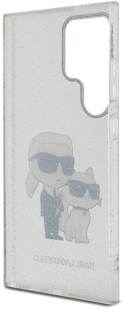 Чехол Karl Lagerfeld Glitter Choupette для Galaxy S24 Ultra прозрачный фото 4