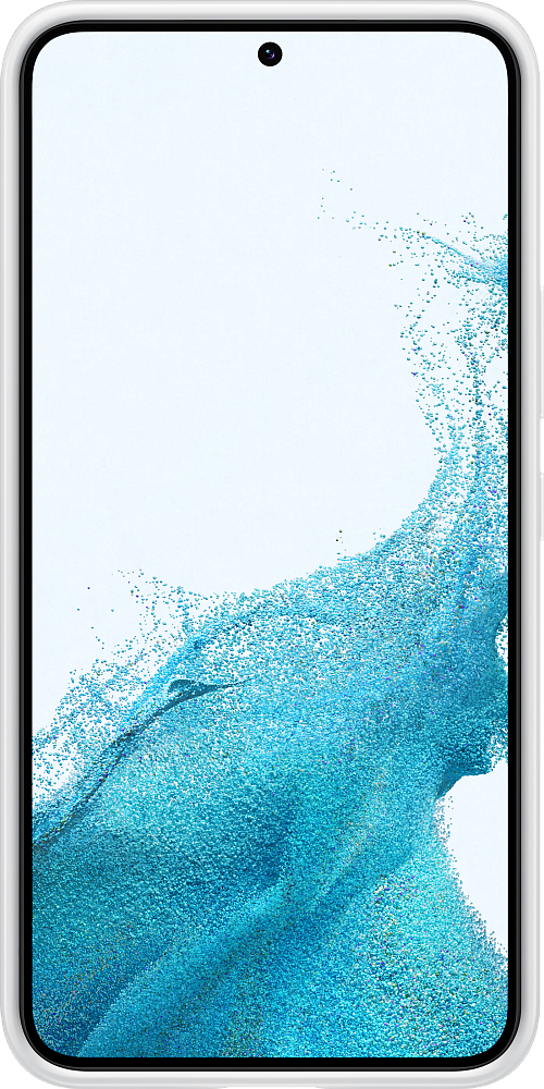 Чехол Samsung Frame Cover для Galaxy S22 прозрачный с белой рамкой EF-MS901CWEGRU, цвет белый - фото 3