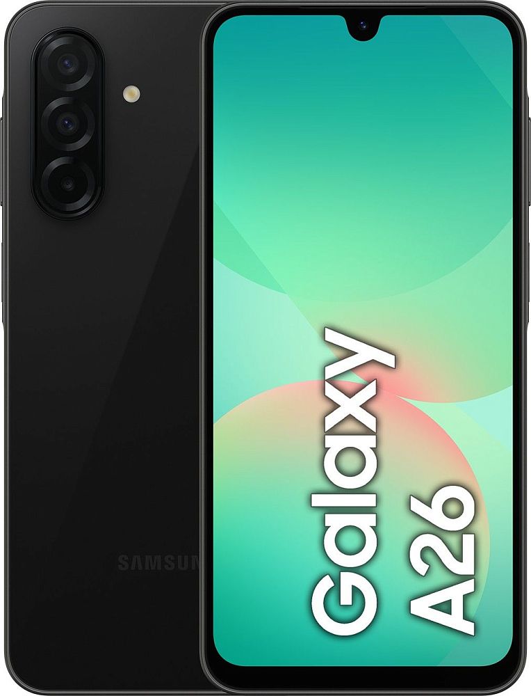 

Смартфон Samsung Galaxy A26 6 ГБ/128 ГБ черный, Galaxy A26 6 ГБ/128 ГБ черный
