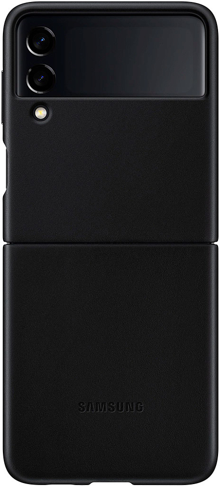 Чехол Samsung Leather Cover для Galaxy Z Flip3 черный EF-VF711LBEGRU - фото 3