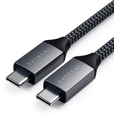 Кабель Satechi USB-C - USB-C, 80 см серый космос Фото 2