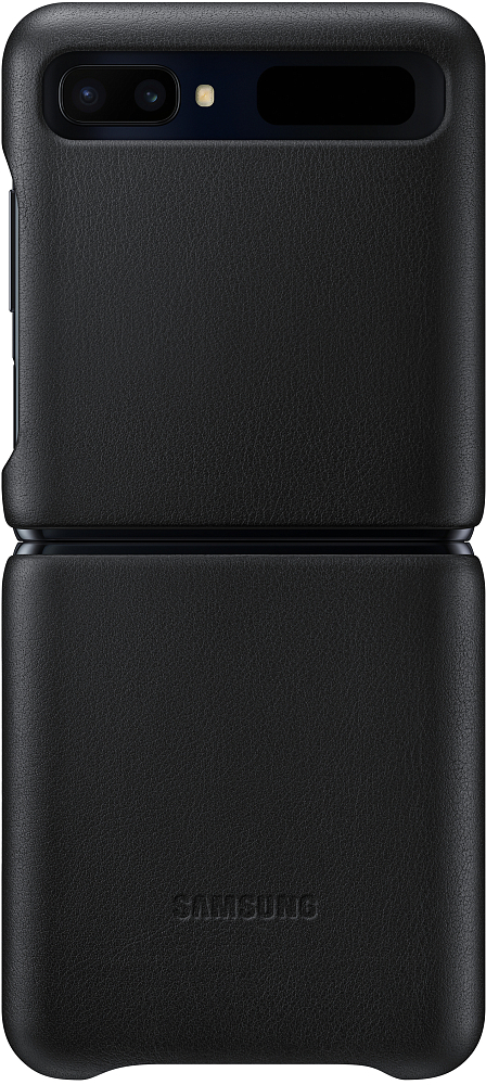 Чехол Samsung Leather Cover Galaxy Z Flip черный
