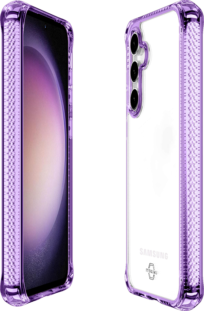 Чехол Itskins Hybrid Clear для Galaxy S23 FE прозрачный/сиреневый SG3F-HBMKC-LPTR, цвет фиолетовый Hybrid Clear для Galaxy S23 FE прозрачный/сиреневый - фото 4