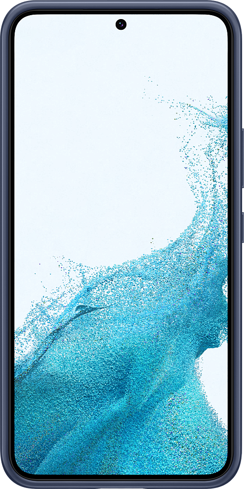 Чехол Samsung Frame Cover для Galaxy S22 прозрачный с темно-синей рамкой EF-MS901CNEGRU, цвет темно-синий - фото 3
