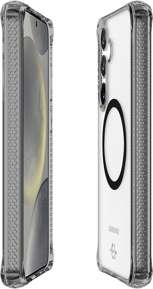 Чехол Itskins Hybrid Clear для Galaxy S25 дымчатый фото 2