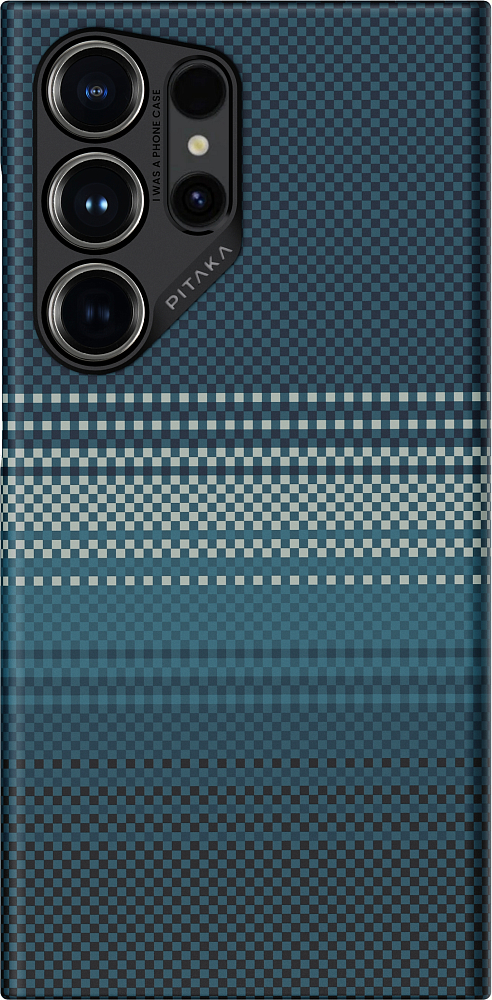 Чехол Pitaka MagEZ 4 Case для Galaxy S24 Ultra, кевлар Moonrise синий FM2401U