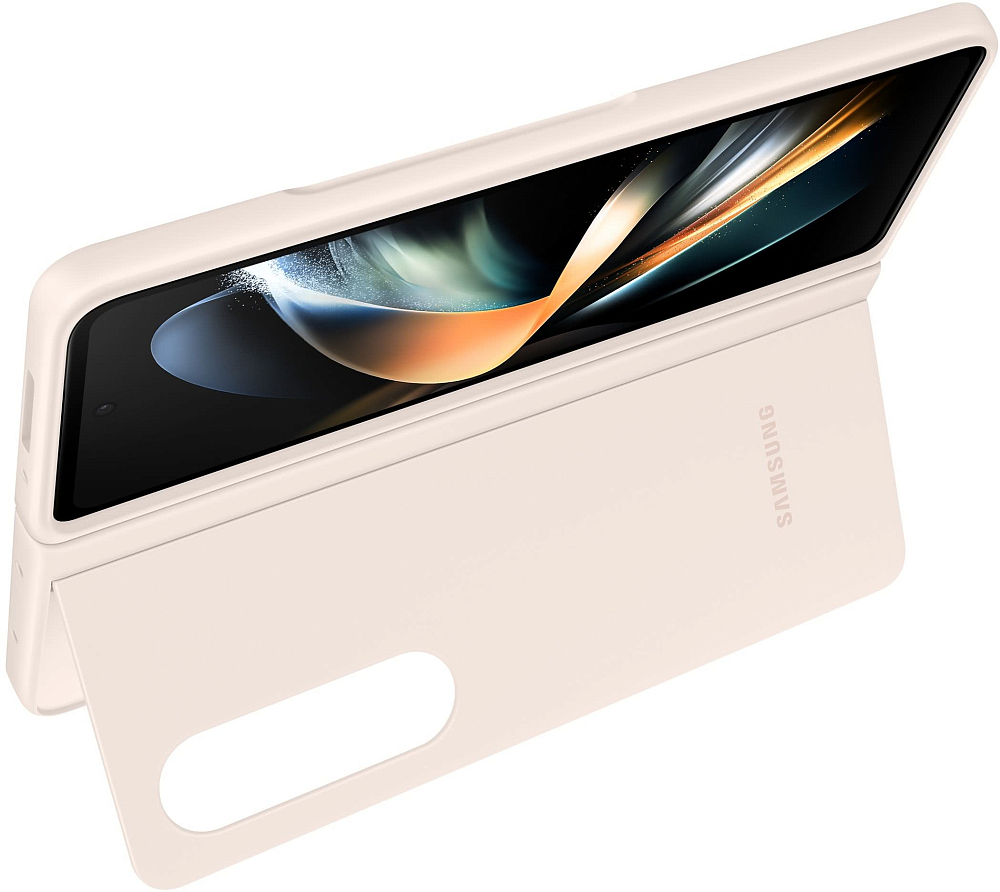 Чехол Samsung Slim Standing Cover для Z Fold4 песочный EF-MF936CUEGRU, цвет бежевый - фото 6