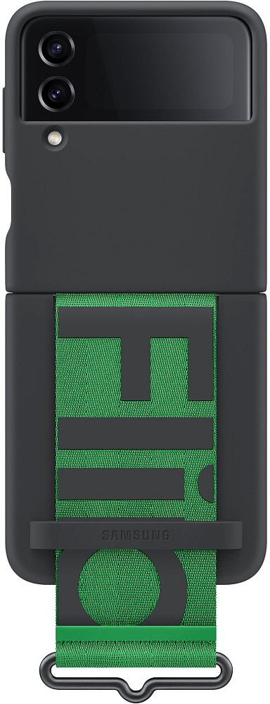 Чехол Samsung Silicone Cover with Strap для Z Flip4 черный EF-GF721TBEGRU - фото 2