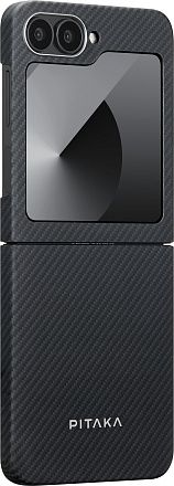 Чехол Pitaka Fusion Weaving MagEZ Case 5 для Galaxy Z Flip6 черный Фото 2