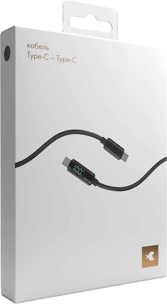 Кабель moonfish USB-С - USB-C, 1,2 м черный MF-CC-008 - фото 3