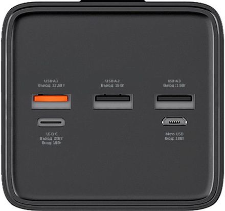 Внешний аккумулятор Deppa NRG Turbo V4 50000 mAh черный Фото 2