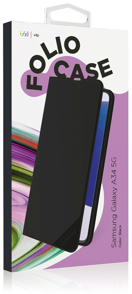 Чехол VLP Book Case для Galaxy A34 черный 1055003 - фото 2