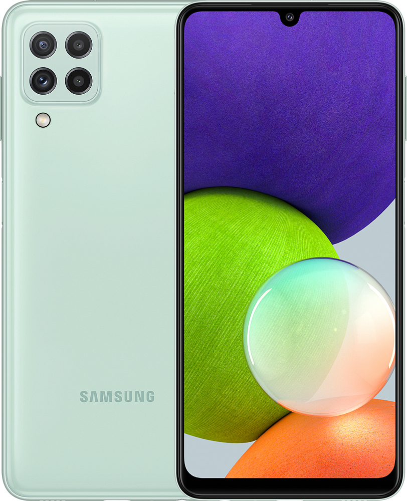 

Смартфон Samsung, Мятный, Galaxy A22 64 ГБ мятный