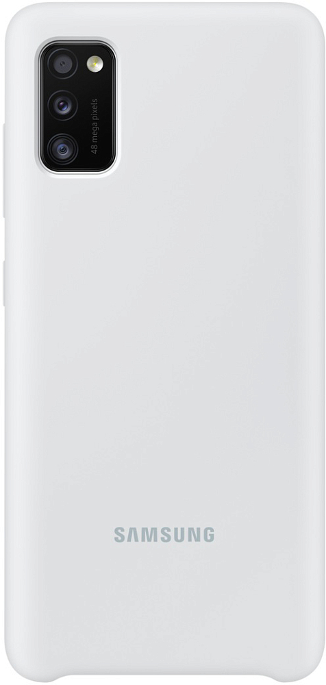Чехол Samsung Silicone Cover Galaxy A41 белый