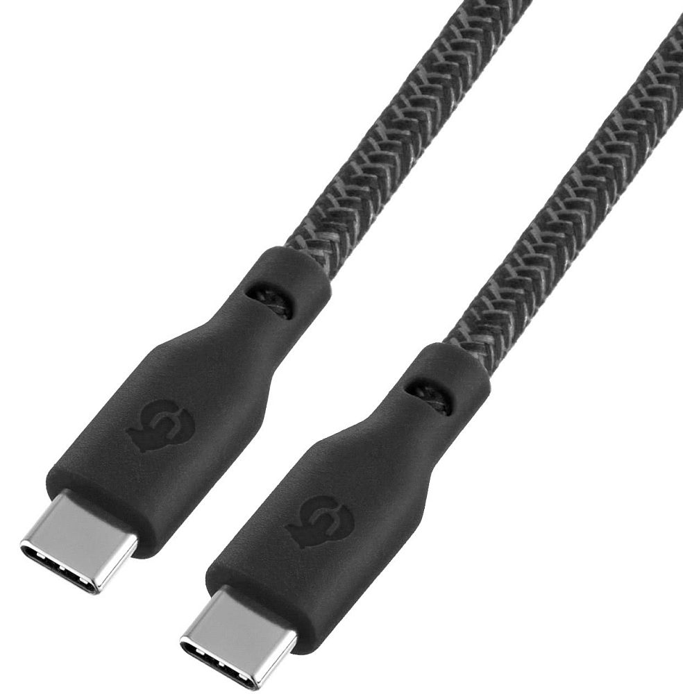 Кабель uBear Trend Cable USB-C — USB-C, 2.4 м, нейлон черный DC18BL24TR-CC - фото 2
