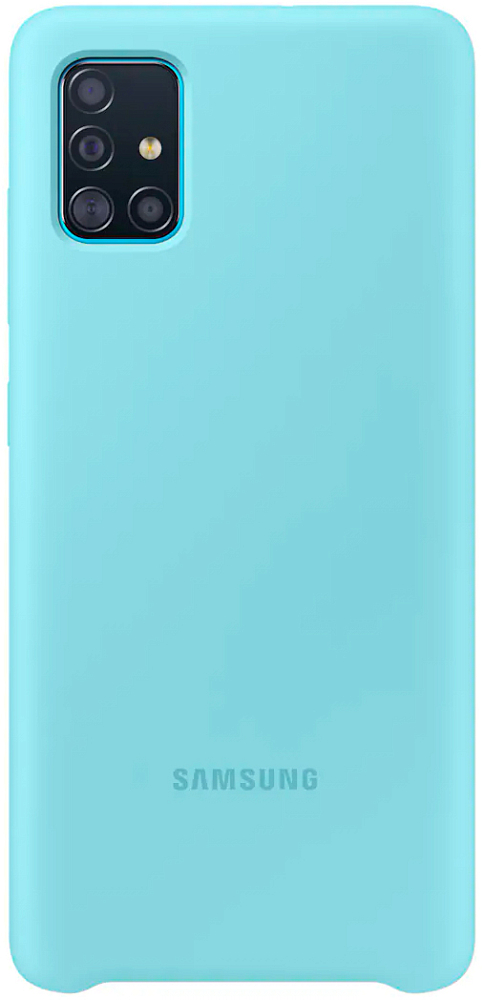 Чехол Samsung Silicone Cover для Galaxy A51 голубой