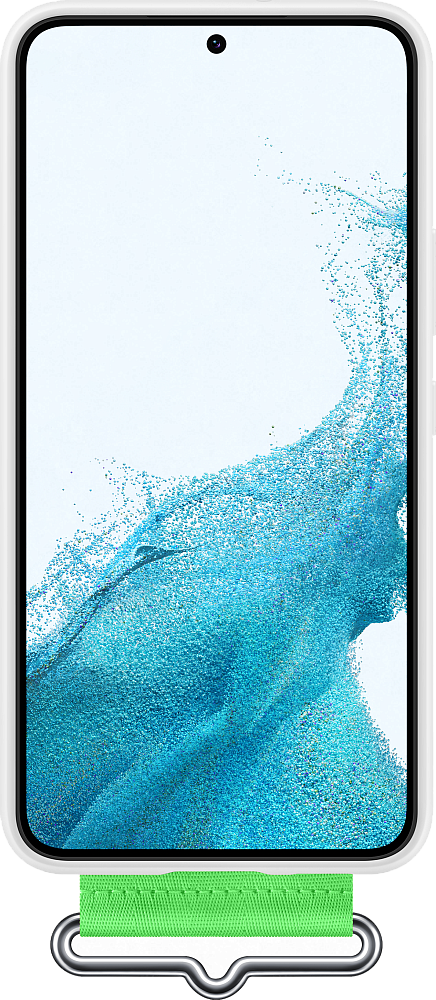 Чехол Samsung Silicone with Strap Cover для Galaxy S22 белый EF-GS901TWEGRU - фото 2