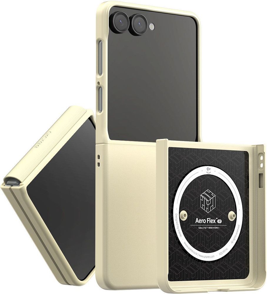 

Чехол Araree Aero Flex M для Galaxy Z Flip7 кремовый, Aero Flex M для Galaxy Z Flip7 кремовый