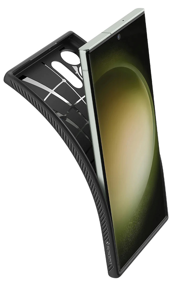 Чехол Spigen Luqiud Air Matte для Galaxy S23 Ultra, пластик черный ACS05614 - фото 7