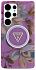 Чехол Guess Glitter Flowers Triangle MagSafe для Galaxy S25 Ultra фиолетовый Фото 3