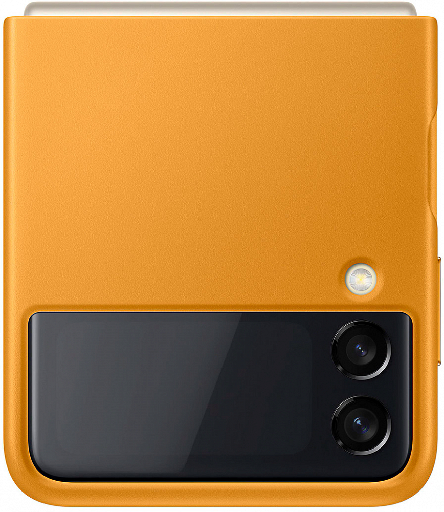 Чехол Samsung Leather Cover для Galaxy Z Flip3 желтый