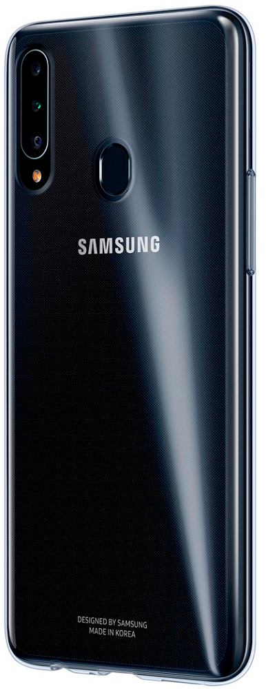 Чехол Samsung Clear Cover для Galaxy A20s прозрачный EF-QA207TTEGRU - фото 3