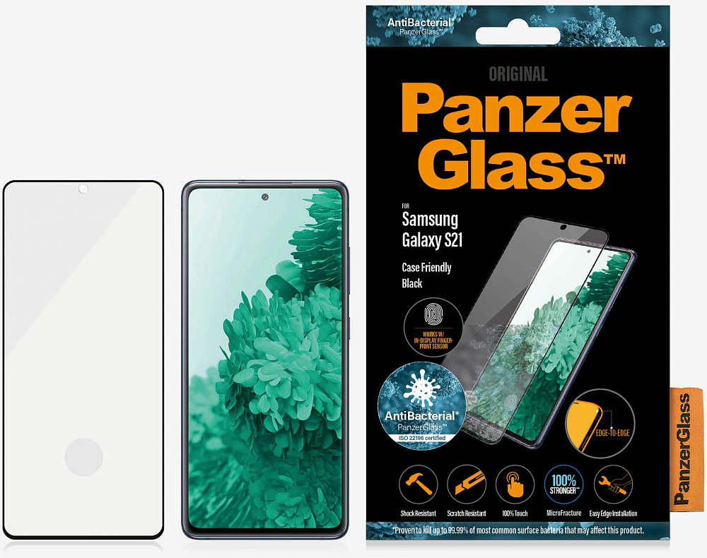 Защитное стекло PanzerGlass для Galaxy S21 черный 7256 - фото 3