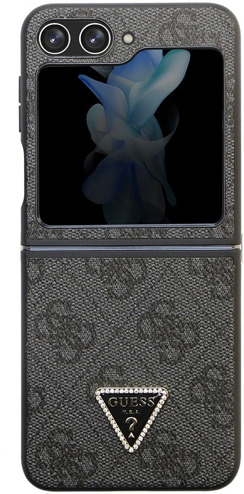 Чехол Guess PU 4G Triangle Diamond для Galaxy Z Flip5 черный