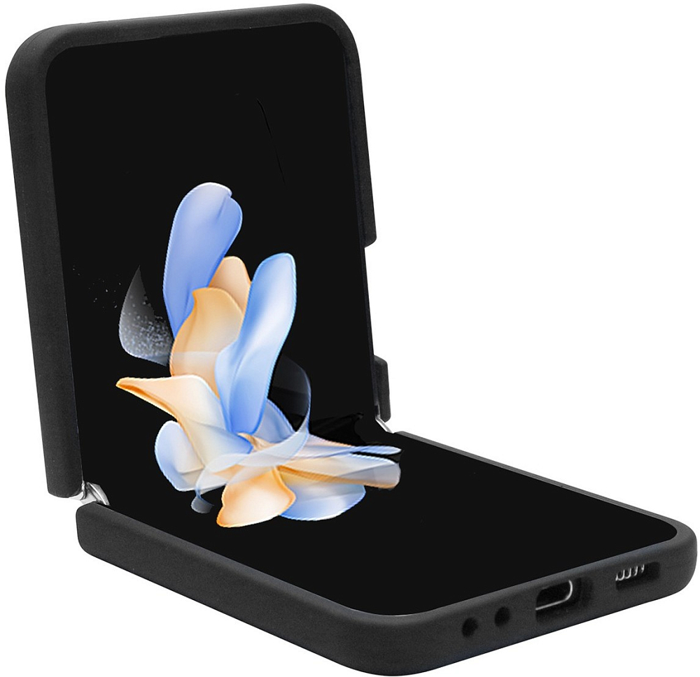 Чехол Tumi Liquid Silicone Metal для Galaxy Z Flip5 черный фото 5