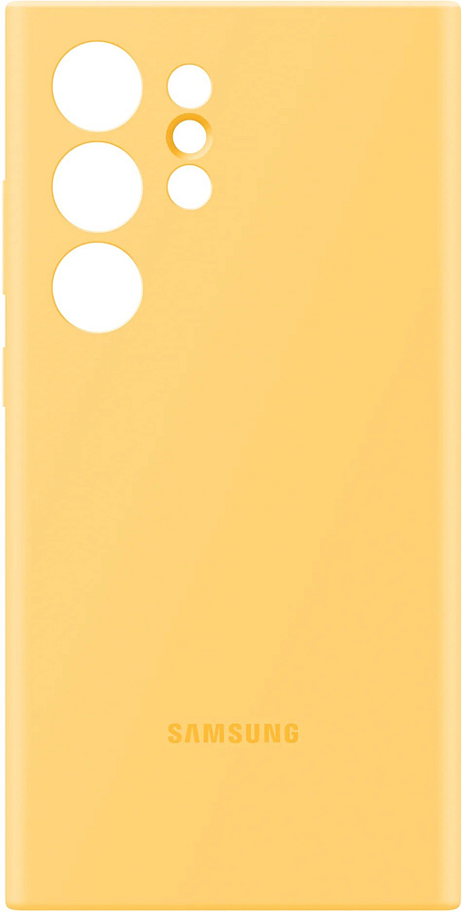 Чехол Samsung Silicone Case S24 Ultra желтый EF-PS928TYEGRU - фото 4