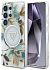 Чехол Guess Glitter Flowers Triangle MagSafe для Galaxy S25 Ultra белый Фото 4