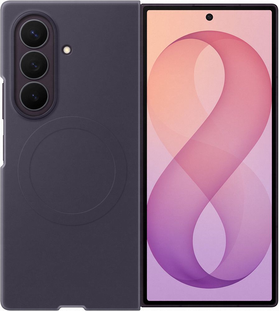 Клип-кейс Samsung Silicone Magnet для Galaxy Z Fold8 Ультра со встроенной подставкой Тёмно-фиолетовый