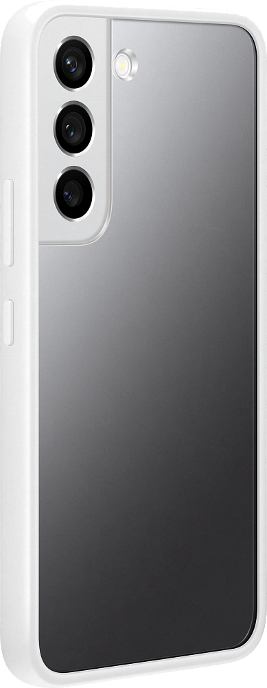 Чехол Samsung Frame Cover для Galaxy S22 прозрачный с белой рамкой EF-MS901CWEGRU, цвет белый - фото 4