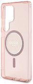 Чехол Guess Glitter Circle MagSafe для Galaxy S25 Ultra розовый