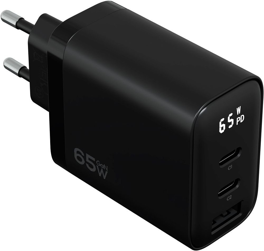 

Сетевое зарядное устройство Magssory 65Вт GaN черный, 65Вт GaN черный