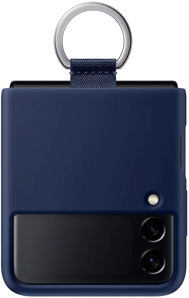 Чехол Samsung Silicone Cover with Ring для Galaxy Z Flip3 синий