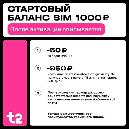 SIM-карта T2 с саморегистрацией 1000 руб Фото 2