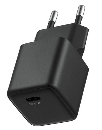 Сетевое зарядное устройство moonfish USB-C, GaN, PD, 30Вт черный Фото 2